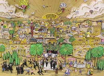 Wedding in Jerusalem - Charles Fazzino